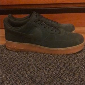 Nike Air Force 1 07 Green Suede Size:13